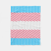 Flag "Funky Boho Stripe Abstrakt Transgender Pride Fleecedecke (Vorderseite)