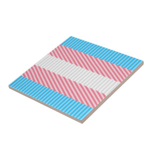Flag "Funky Boho Stripe Abstrakt Transgender Pride Fliese