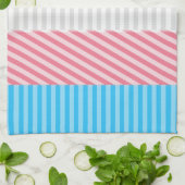Flag "Funky Boho Stripe Abstrakt Transgender Pride Geschirrtuch (Gefaltet)