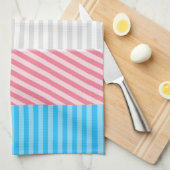 Flag "Funky Boho Stripe Abstrakt Transgender Pride Geschirrtuch (Viertel Falte)