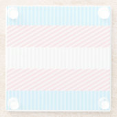 Flag "Funky Boho Stripe Abstrakt Transgender Pride Glasuntersetzer (Rückseite)