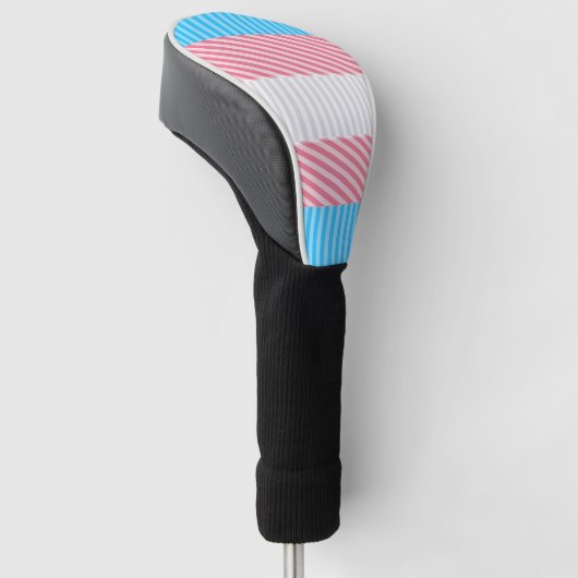 Flag "Funky Boho Stripe Abstrakt Transgender Pride Golf Headcover (angewinkelt)