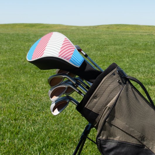 Flag "Funky Boho Stripe Abstrakt Transgender Pride Golf Headcover (In SItu)