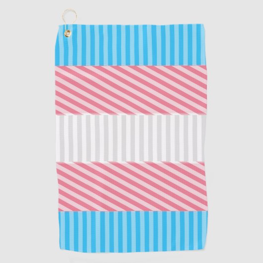 Flag "Funky Boho Stripe Abstrakt Transgender Pride Golfhandtuch (Vorderseite)