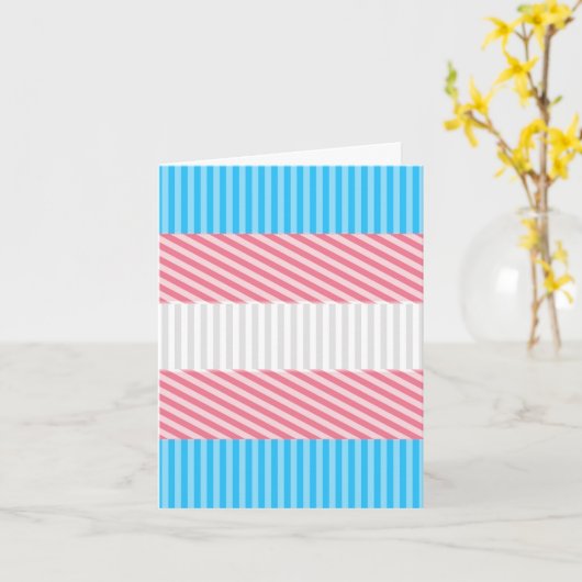 Flag "Funky Boho Stripe Abstrakt Transgender Pride Karte (Gelbe Blume)