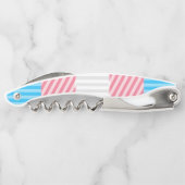 Flag "Funky Boho Stripe Abstrakt Transgender Pride Kellnermesser (Rückseite)