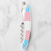 Flag "Funky Boho Stripe Abstrakt Transgender Pride Kellnermesser (Vorderseite)