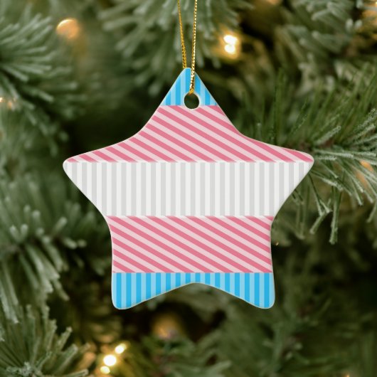Flag "Funky Boho Stripe Abstrakt Transgender Pride Keramik Ornament (Baum)