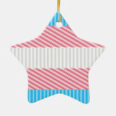 Flag "Funky Boho Stripe Abstrakt Transgender Pride Keramik Ornament (Hinten)