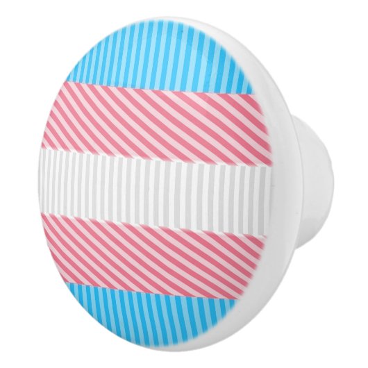 Flag "Funky Boho Stripe Abstrakt Transgender Pride Keramikknauf (Rechts)