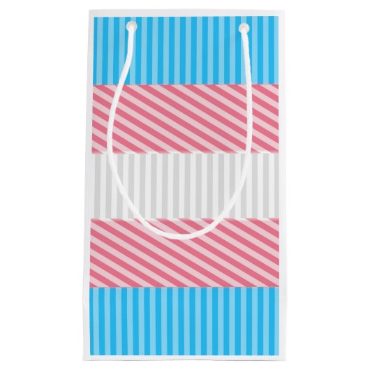 Flag "Funky Boho Stripe Abstrakt Transgender Pride Kleine Geschenktüte (Vorderseite)