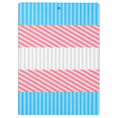 Flag "Funky Boho Stripe Abstrakt Transgender Pride Klemmbrett (Rückseite)