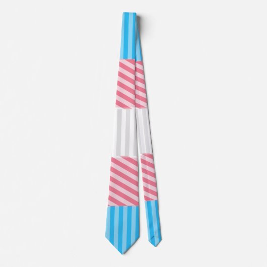 Flag "Funky Boho Stripe Abstrakt Transgender Pride Krawatte (Vorderseite)