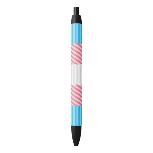 Flag "Funky Boho Stripe Abstrakt Transgender Pride Kugelschreiber (Vorderseite Vertikal)