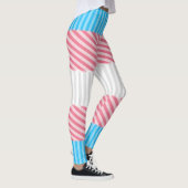 Flag "Funky Boho Stripe Abstrakt Transgender Pride Leggings (Rechts)