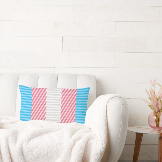 Flag "Funky Boho Stripe Abstrakt Transgender Pride Lendenkissen (Liege)