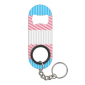 Flag "Funky Boho Stripe Abstrakt Transgender Pride Mini Flaschenöffner (Rückseite)