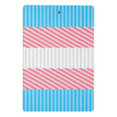 Flag "Funky Boho Stripe Abstrakt Transgender Pride Mini Klemmbrett (Rückseite)