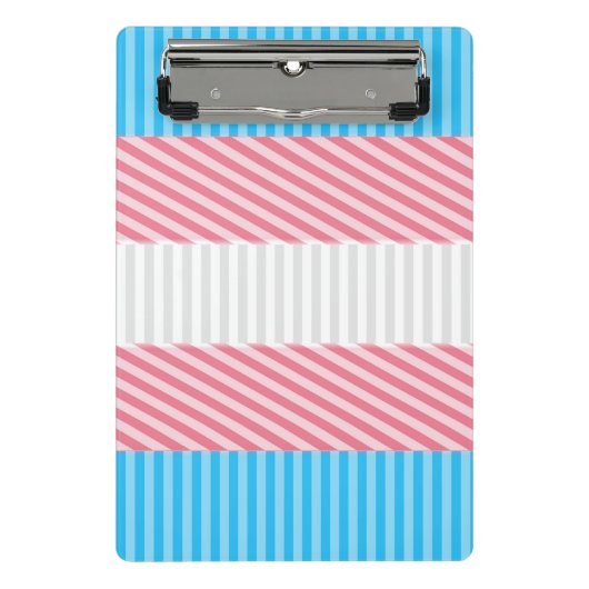 Flag "Funky Boho Stripe Abstrakt Transgender Pride Mini Klemmbrett (Vorderseite)
