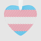 Flag "Funky Boho Stripe Abstrakt Transgender Pride Ornament (Rückseite)