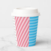 Flag "Funky Boho Stripe Abstrakt Transgender Pride Pappbecher (Rückseite)