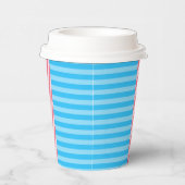 Flag "Funky Boho Stripe Abstrakt Transgender Pride Pappbecher (Rechts)