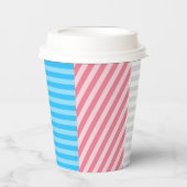 Flag "Funky Boho Stripe Abstrakt Transgender Pride Pappbecher (Vorderseite)