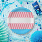 Flag "Funky Boho Stripe Abstrakt Transgender Pride Pappteller (Party)