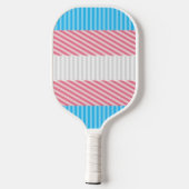 Flag "Funky Boho Stripe Abstrakt Transgender Pride Pickleball Schläger (Rückseite)