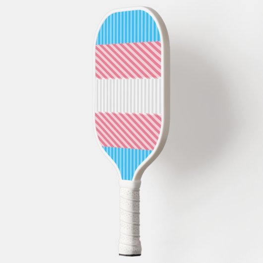 Flag "Funky Boho Stripe Abstrakt Transgender Pride Pickleball Schläger (Links)