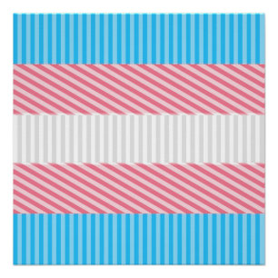 Flag "Funky Boho Stripe Abstrakt Transgender Pride Poster