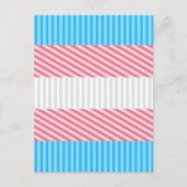 Flag "Funky Boho Stripe Abstrakt Transgender Pride Postkarte (Vorderseite)
