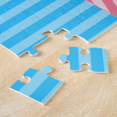 Flag "Funky Boho Stripe Abstrakt Transgender Pride Puzzle (Seite)