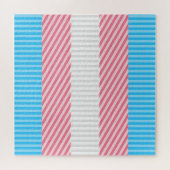 Flag "Funky Boho Stripe Abstrakt Transgender Pride Puzzle (Horizontal)