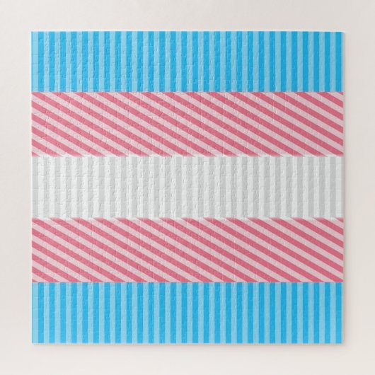 Flag "Funky Boho Stripe Abstrakt Transgender Pride Puzzle (Vertikal)