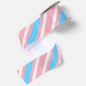Flag "Funky Boho Stripe Abstrakt Transgender Pride Satinband (Rückseite)