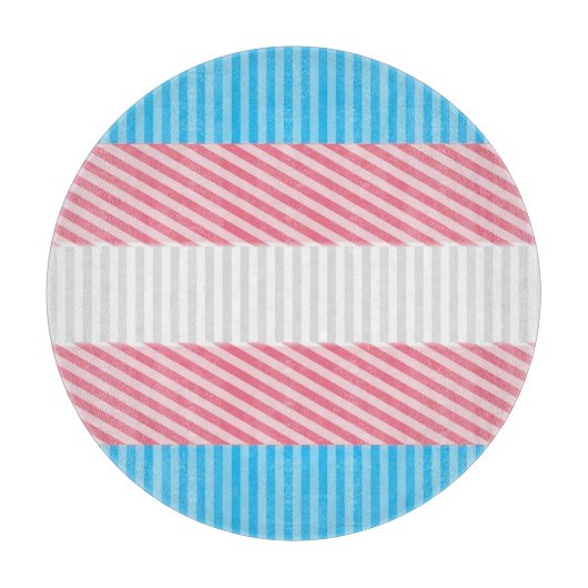 Flag "Funky Boho Stripe Abstrakt Transgender Pride Schneidebrett (Vorderseite)