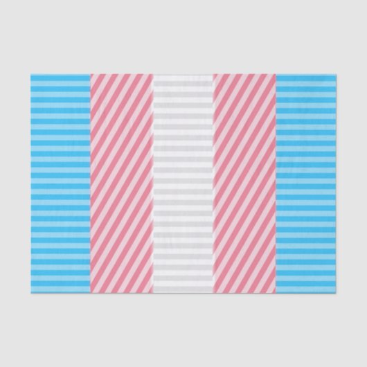 Flag "Funky Boho Stripe Abstrakt Transgender Pride Seidenpapier (Vorderseite)