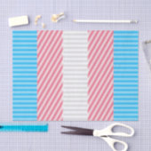 Flag "Funky Boho Stripe Abstrakt Transgender Pride Seidenpapier (Handwerk)