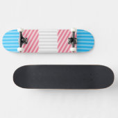 Flag "Funky Boho Stripe Abstrakt Transgender Pride Skateboard (Horizontal)