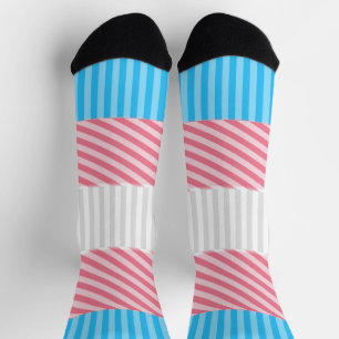Flag "Funky Boho Stripe Abstrakt Transgender Pride Socken