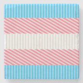 Flag "Funky Boho Stripe Abstrakt Transgender Pride Steinuntersetzer (Vorderseite)