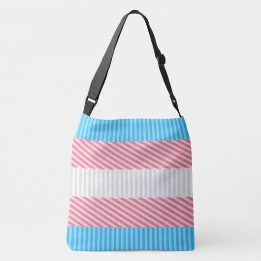 Flag "Funky Boho Stripe Abstrakt Transgender Pride Tragetaschen Mit Langen Trägern (Rückseite)