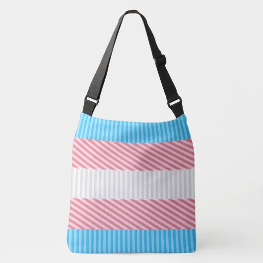 Flag "Funky Boho Stripe Abstrakt Transgender Pride Tragetaschen Mit Langen Trägern (Vorderseite)