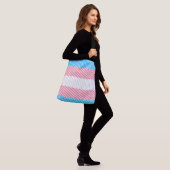 Flag "Funky Boho Stripe Abstrakt Transgender Pride Tragetaschen Mit Langen Trägern (Am Model)