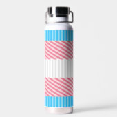 Flag "Funky Boho Stripe Abstrakt Transgender Pride Trinkflasche (Rückseite)