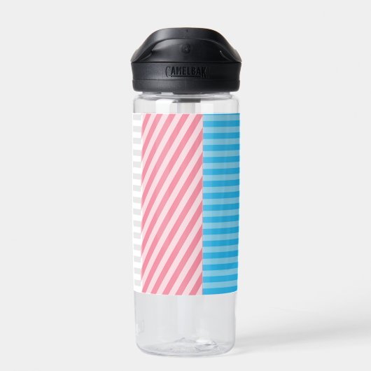 Flag "Funky Boho Stripe Abstrakt Transgender Pride Trinkflasche (Rückseite)