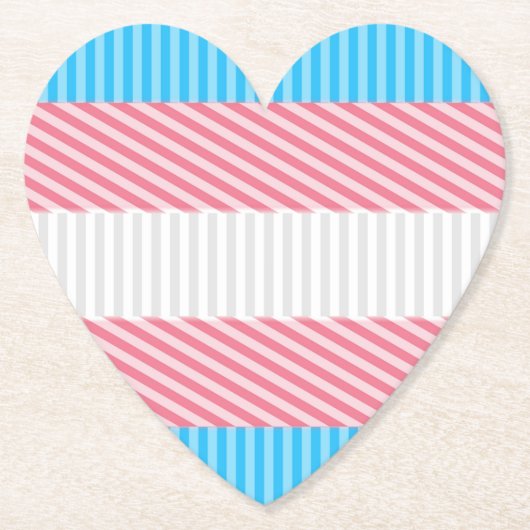 Flag "Funky Boho Stripe Abstrakt Transgender Pride Untersetzer (Vorderseite)