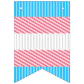 Flag "Funky Boho Stripe Abstrakt Transgender Pride Wimpelkette (Dritte Fahne)