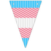 Flag "Funky Boho Stripe Abstrakt Transgender Pride Wimpelkette (Dritte Fahne)